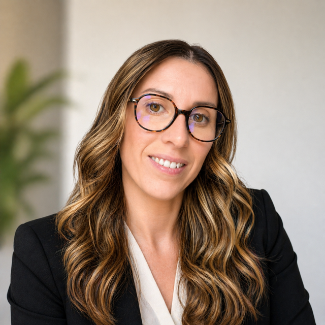 Aurélie Violet, gestionnaire administrative, à son bureau
